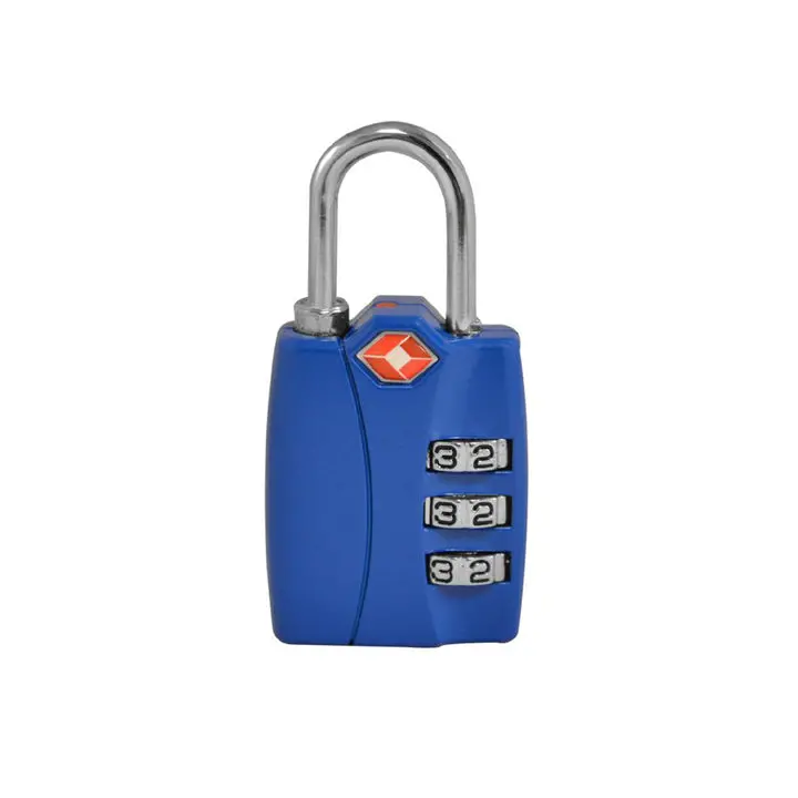 Tsa-Approved 3-Dial Combination Lock — Blue Finish 1