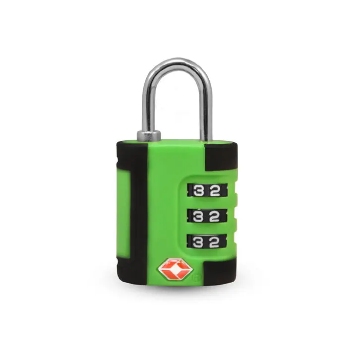 Tsa-Approved 3-Dial Combination Lock — Green Finish 1
