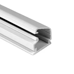 Tsr2W-6A Plain White Raceway Channel: 1.25" W × 0.75" H × 72" L 1