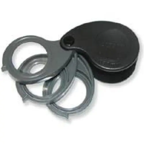 Tv-15 Tri-Magnification Folding Loupe (5X/10X/15X) With Integrated Storage Case 1