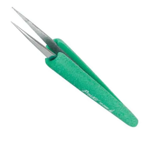 Tz-205N Straight-Tip Metal Tweezers – 5.5-Inch With Soft-Grip Cushioned Handles 1