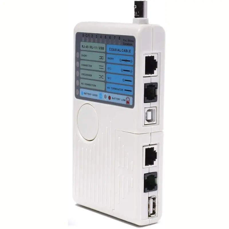 Universal Cable Tester – Supports Rj11, Rj45, Bnc, And Usb Connections 2