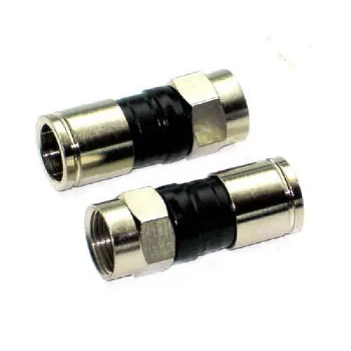 Universal F-Type Rg6 Perma-Seal Plugs – Black, Compatible With Single/Dual/Tri/Quad Shield Cables (50-Pack) 1