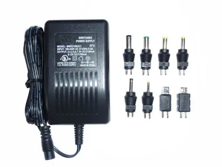 Universal Power Supply – Adjustable Dc Output (3–7.5V @ 2.1A / 9–12V @ 1.7A), 100–240V Ac Input, 8 Plug Options 1