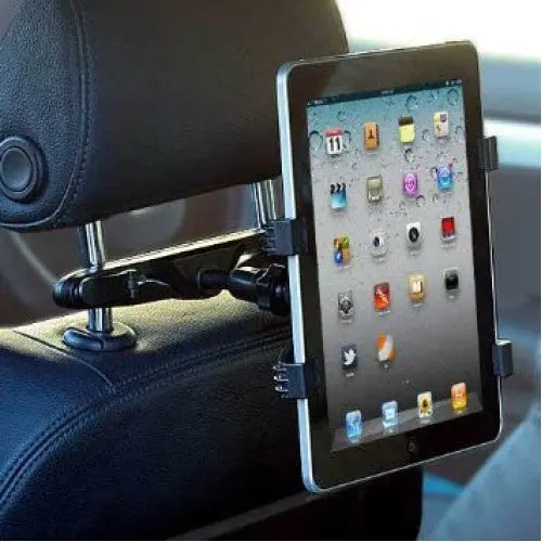 Universal Tablet Headrest Mount – Car Seat Compatible, Secure Fit 1
