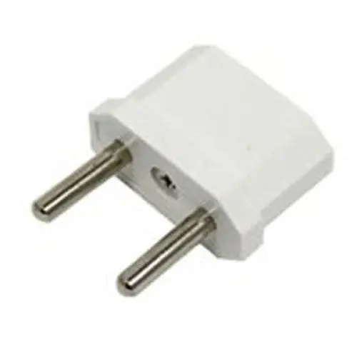 Universal Travel Adapter: Dual Europe & Asia 2-Pin Plug With 4Mm To Universal Jack Converter 1