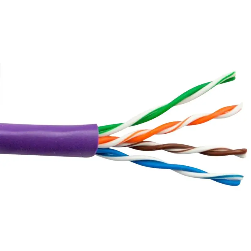 Unshielded Cat5E Ethernet Cable – Purple, 1000 Ft Roll, Utp, 24 Awg, Cm Rated, 350 Mhz 1