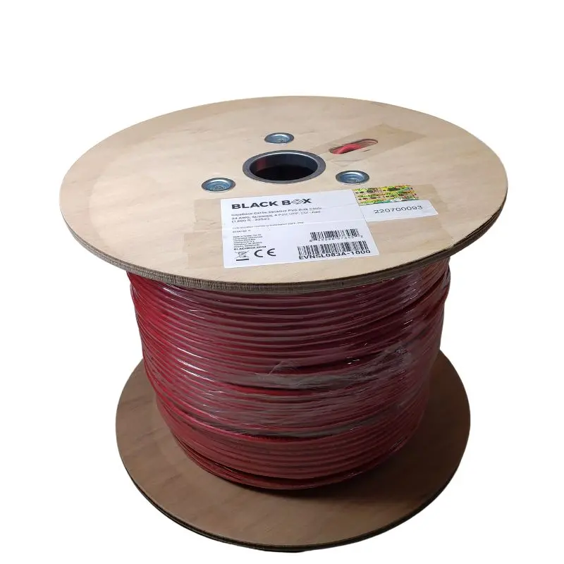 Unshielded Cat5E Ethernet Cable – Red, 1000 Ft Roll, Utp, 24 Awg, Cm Rated, 350 Mhz 1