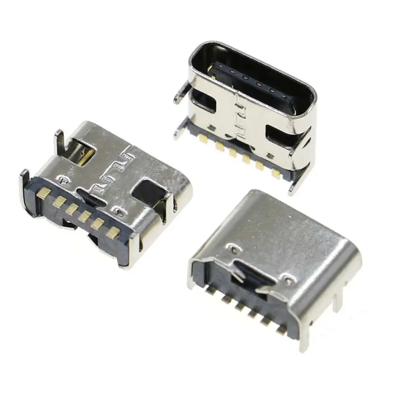 Usb 3.1 Type C Connector 6 Pin - Surface-Mount Female Usb-C Connector – 6-Pin, Right-Angle 1