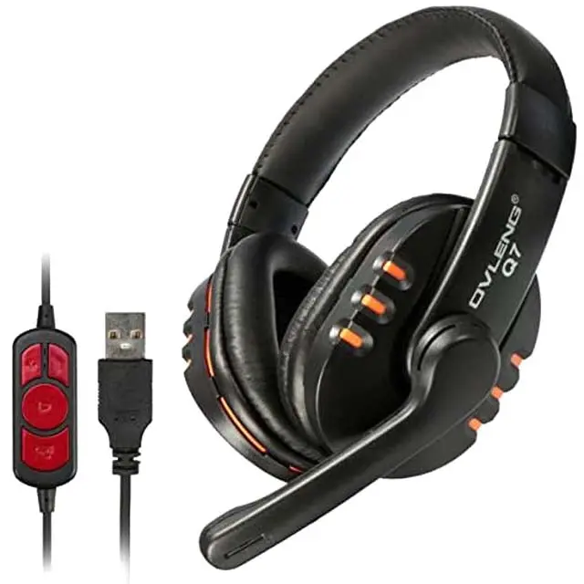 Usb Gaming Headset With Noise-Cancelling Mic For Pc And Ps4 – Black 1