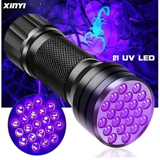 Uv Blacklight Flashlight – 3-Led Ultraviolet Torch With Invisible Ink Marker 1