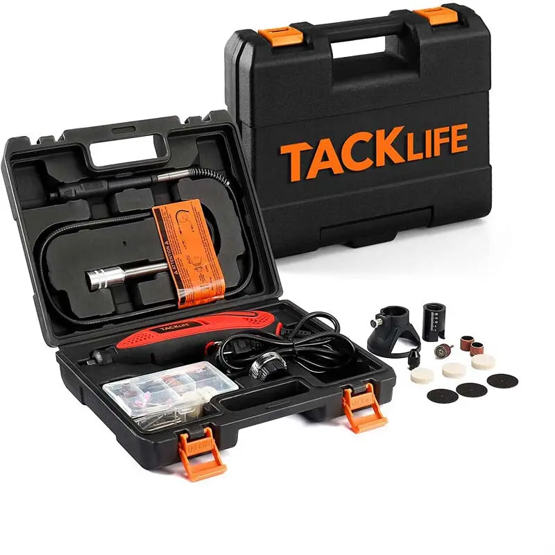 Variable-Speed Rotary Tool Kit With Flex Shaft And Cutting Accessories 1