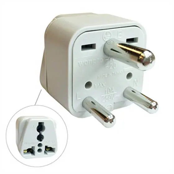 Wa-10 India-To-Universal Travel Adapter With Grounding 1
