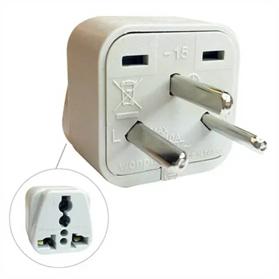 Wa-15 Israel-To-Universal Travel Adapter With Grounding 1