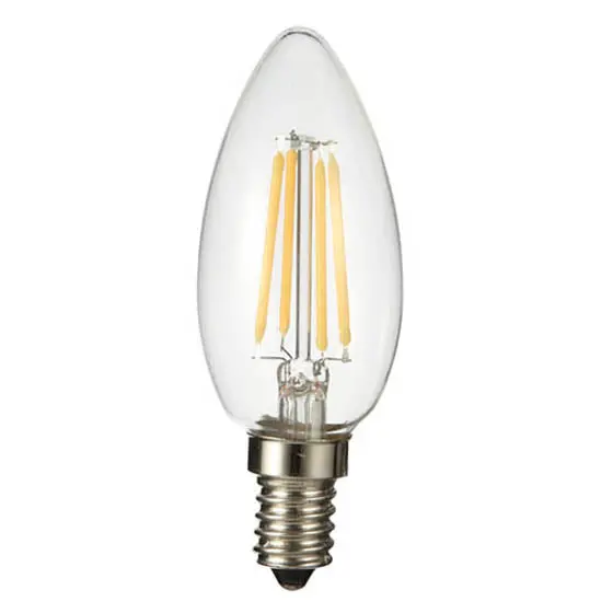 Warm White Dimmable Led Candle Bulb – C35 Shape, E12 Base, 4W, 120V, Soft Glow 1