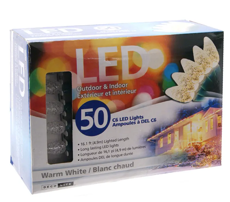 Warm White Led String Lights – 16.7 Feet, 50 Bulbs, Indoor/Outdoor Use 1