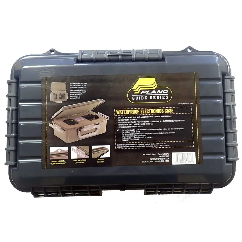 Waterproof Foam-Filled Tool Case – Gray Plastic, 13.88" × 9" × 5.13", Empty Organizer For Hand Tools 1