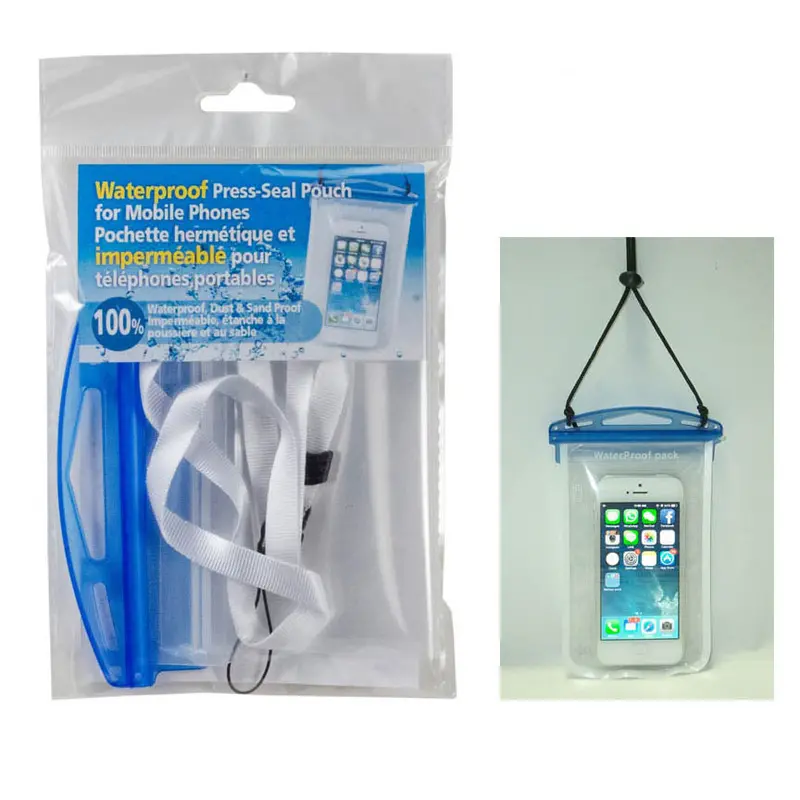 Waterproof Press-Seal Phone Pouch – 9" X 4.75", Submersible Protection 1