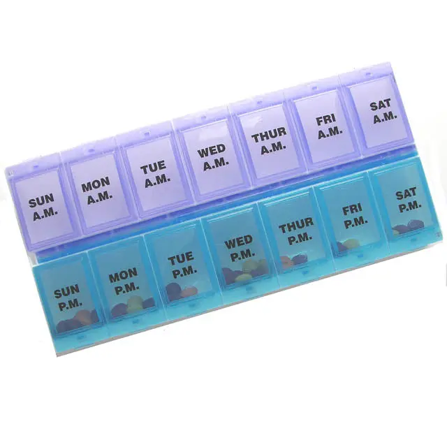 Weekly Pill Organizer With Am/Pm Compartments 1