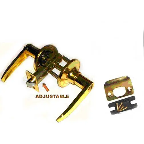 Wh-2336 Gold-Plated Entry Lever Handle With Integrated Privacy Lock 1