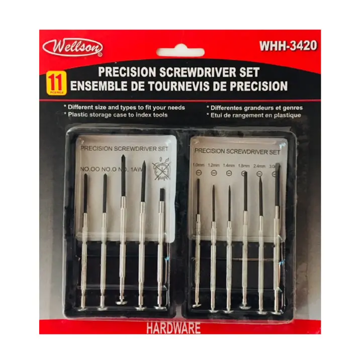 Whh-3420 – 11-Piece Precision Screwdriver Set With Assorted Tips And Sizes 1