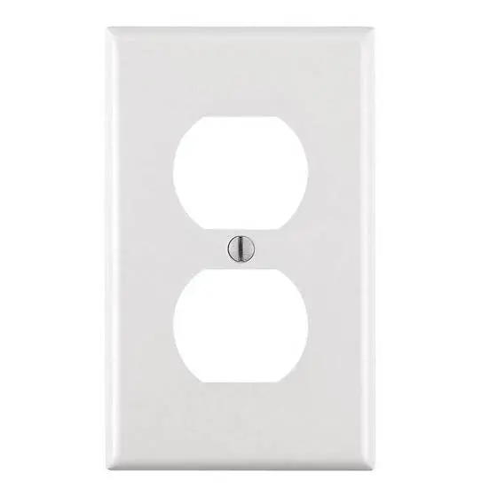 White 2-Position Electrical Wall Plate For Residential Or Commercial Use 1