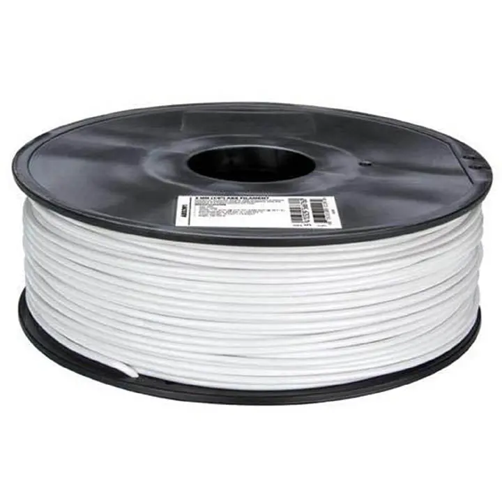 White Abs 3D Printer Filament – 3Mm Diameter, 1Kg Spool, 2-Inch Center Hole 1