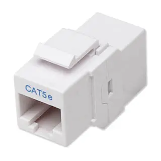 White Cat5E Keystone Coupler – Jack-To-Jack Rj45 Adapter 1