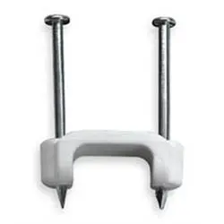 White Dual-Function Cable Clamp – 19Mm Diameter, Nail-Mounted For Wood (175-Pack) 1