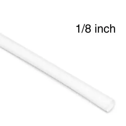 White Heat-Shrink Tubing: 1/8-Inch Diameter × 4 Feet, 2:1 Ratio, 600V/125°C Rating 1