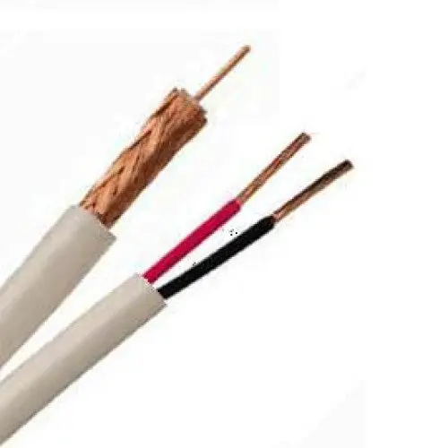 White Siamese Rg59 Cctv Cable – 500 Ft, 18 Awg Dual-Conductor With 95% Copper Shielding 1