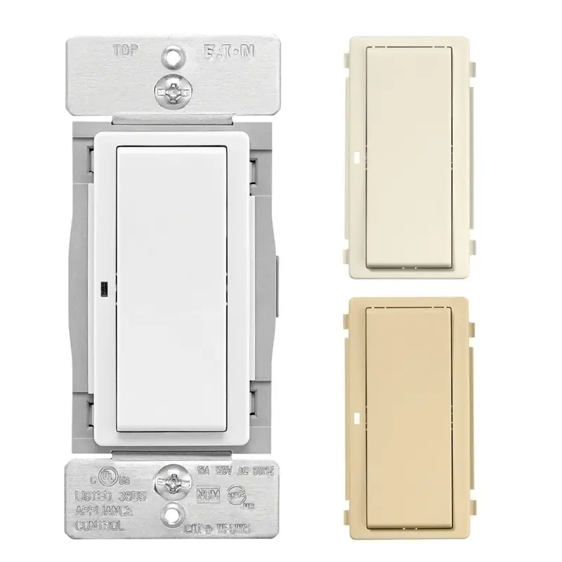 Wi-Fi Enabled Rocker Switch – 15A, 120V, Decora Style, Single-Pole Double-Throw, White/Almond/Ivory 1