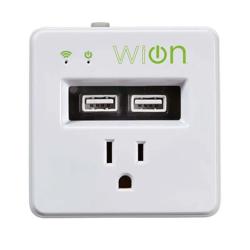 Wifi-Controlled Wall Outlet – Single-Gang, Dual Usb Ports, 12-Schedule Programmability 1