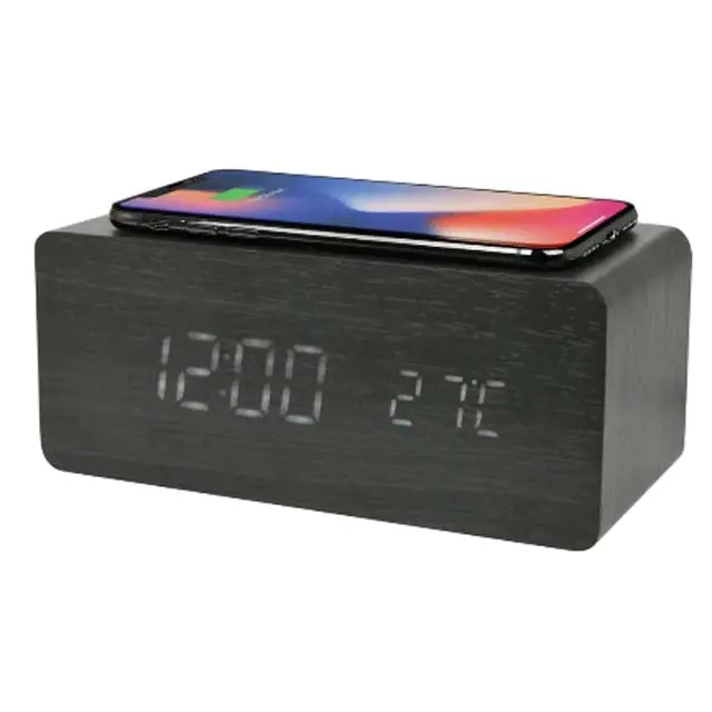 Wireless Charging Alarm Clock — 10W Qi-Compatible Charging Pad With Dual Time Display 1