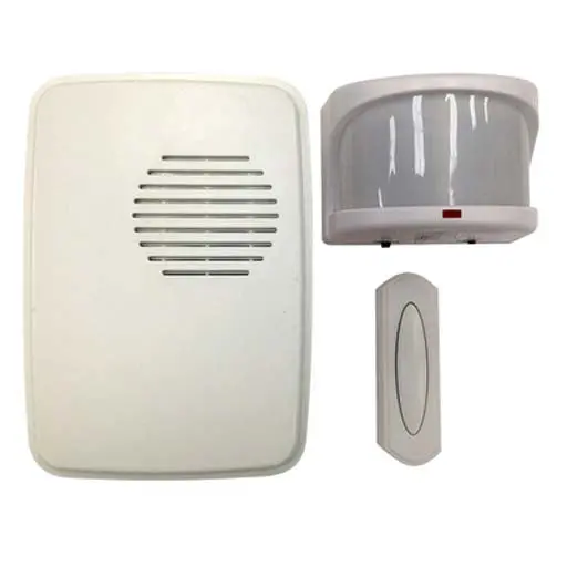 Wireless Doorbell With Motion Sensor – 3 Melody Options, White Housing 1