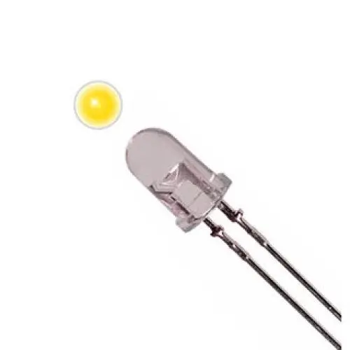 Yellow Led Indicator – 5Mm Diffused, 3000Mcd Brightness, 2.1V/20Ma (4-Pack) 1