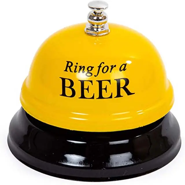 Yellow Novelty Table Bell – Compact Desk Alert Signal 1