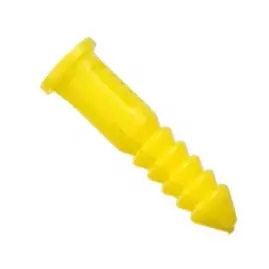 Yellow Plastic Universal Anchor – #4–6 × 7/8 Inch, Pack Of 100 Wall Plugs 1