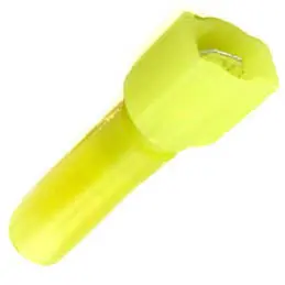 Yellow Quick-Connect Male Terminal – 0.25" Width, 12–10 Awg, Heat-Shrink Insulated 1