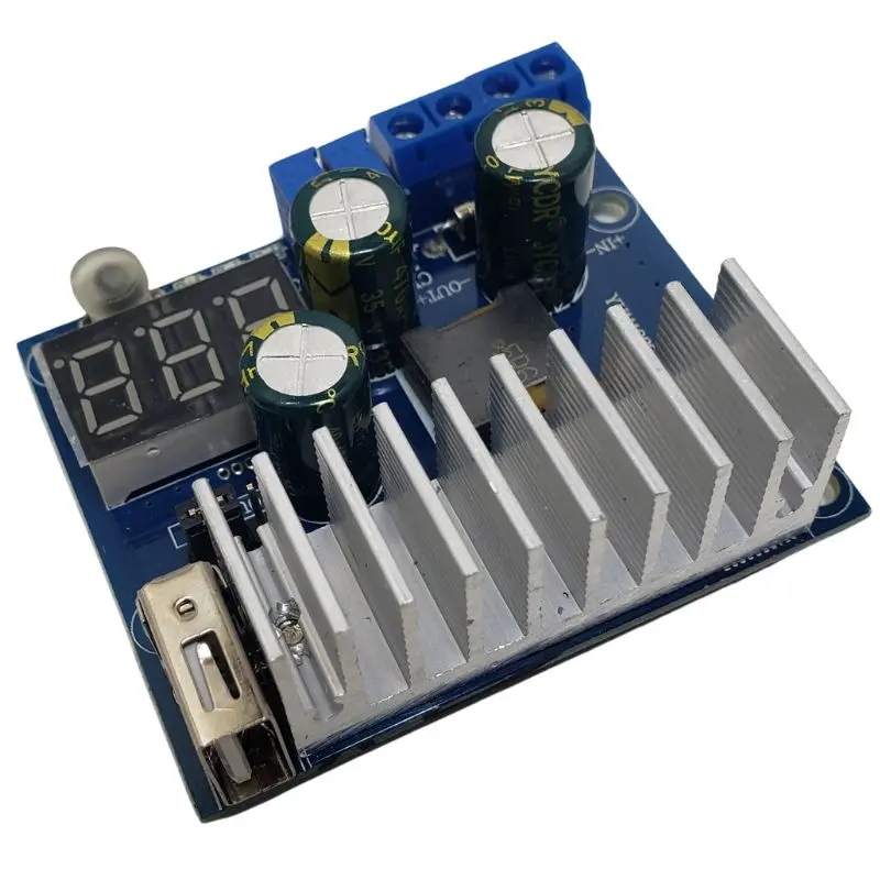 Yh111082A Digital Display Boost Converter – 3–35V Input, Up To 10A Output, Built-In Voltage Readout 1