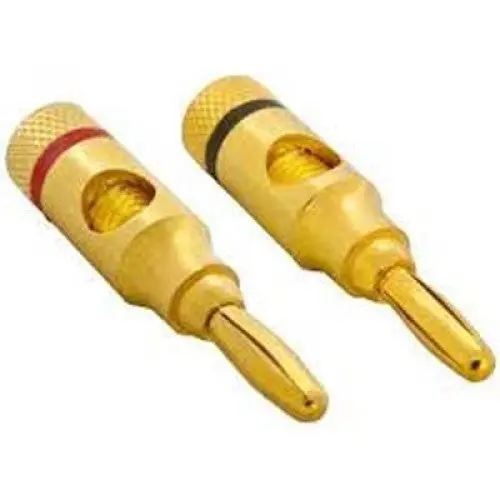 Z-Jx-14031 Pair Of Solderless Banana Plugs – Red And Black (2-Pack) 1