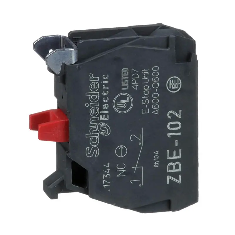 Zbe-102 Normally Closed Auxiliary Contact Block – 10A, 600V, Compatible With Industrial Switches 1