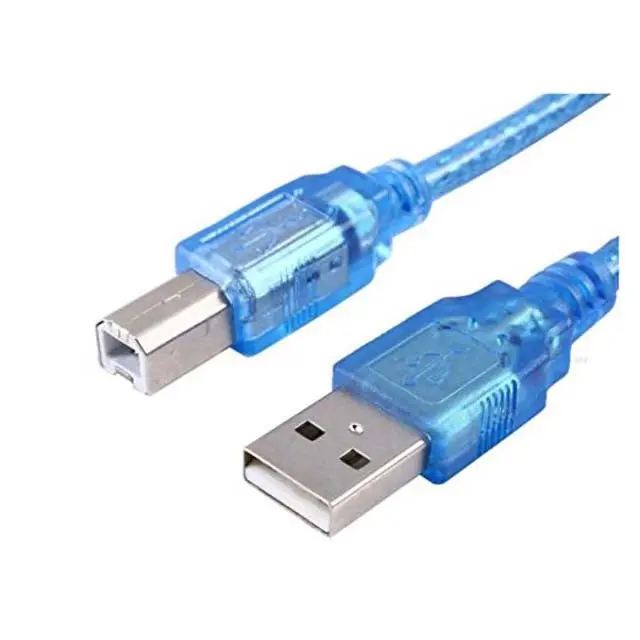 Zcabl-002001 Usb 2.0 A-To-B Cable – 1.5Ft Blue, Flexible Braided Design For Raspberry Pi Peripherals 1