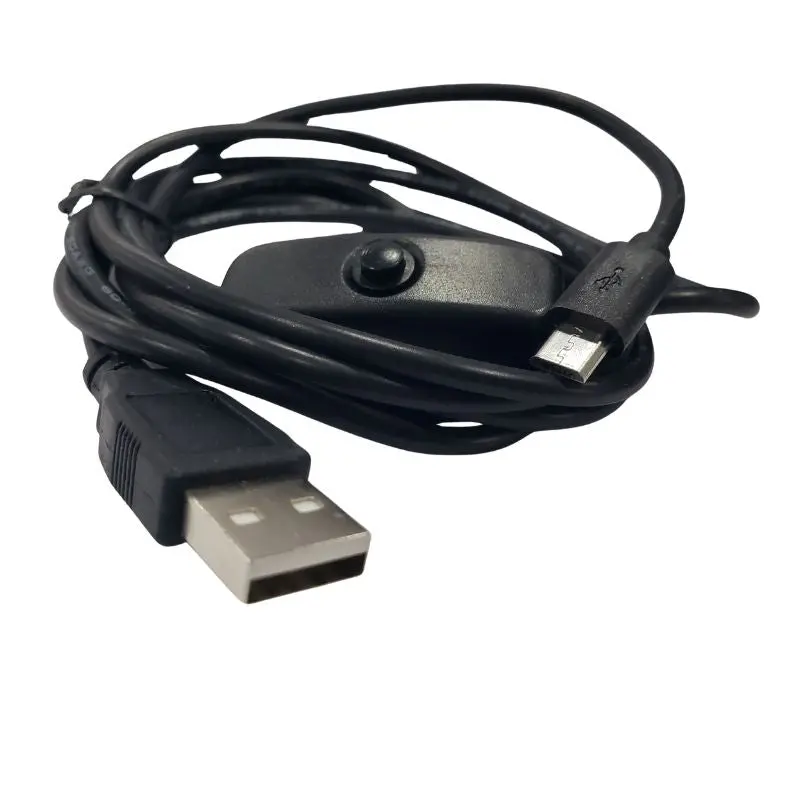 Zcabl-200510 – Usb-A To Micro-B Cable With On/Off Switch: 5 Ft, Black Braided 1