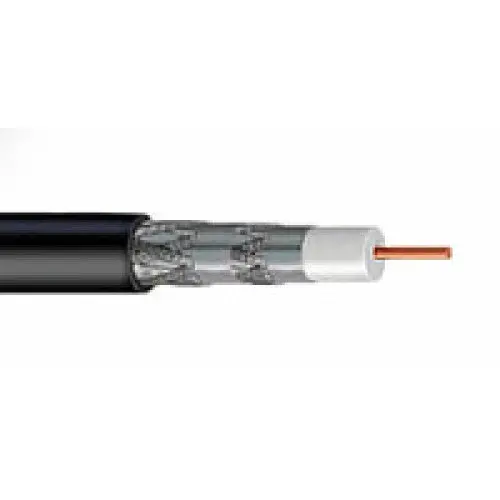 Zds5210 Rg6U Quad-Shield Black Coax Cable – 25-Foot Length 1