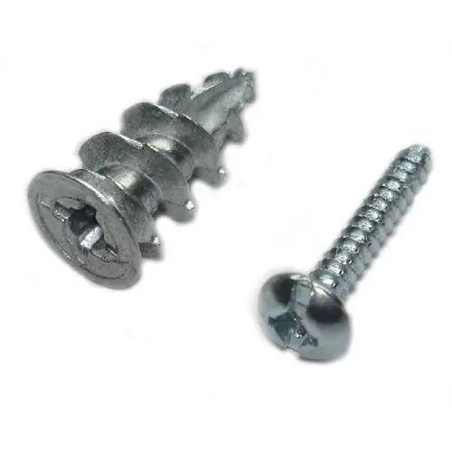 Zinc-Coated Wall Driller Anchor – #8, 63 Lb Capacity For Drywall, Includes Screws (10-Piece Set) 1